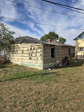 Back side (east facing) of garage/carport.