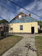 Back of house facing east.