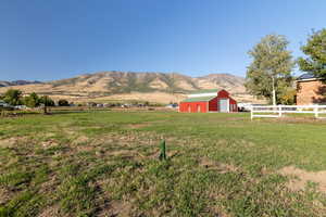 View of mountain feature with a rural view