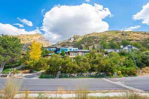 View from the east side of the lot, nearby parade homes