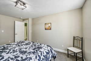 View of carpeted bedroom