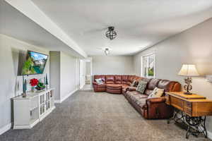 View of carpeted living room