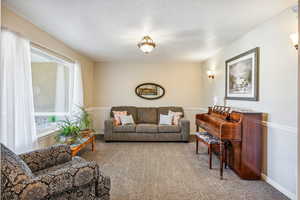 View of carpeted living room