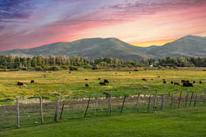 View of mountain feature with a rural view