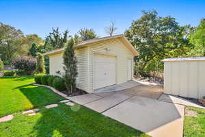 Garage and storage area in back yard