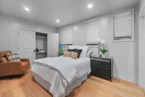 Bedroom featuring light hardwood / wood-style floors