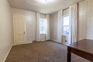 Unfurnished office with carpet