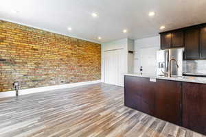 Stunning genuine brick accent wall