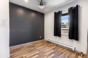 Bedroom with walk-in closet