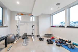 View of workout area