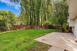 View of yard with a patio area