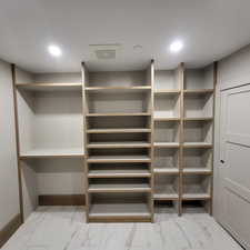 View of spacious closet