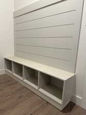 Mudroom featuring dark hardwood / wood-style floors