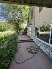 View of patio / terrace featuring a deck