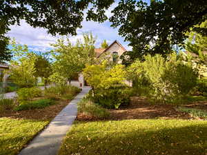 View from tree lined street/Front