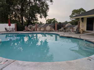 View of pool with a patio