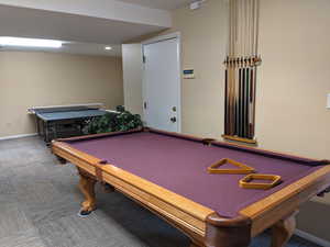 Pool table at the club house.