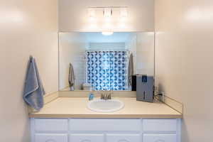 Bathroom featuring vanity