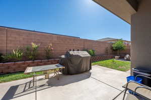 View of patio / terrace with a grill