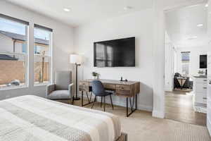 Bedroom featuring hardwood / wood-style flooring