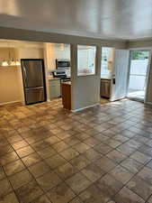 Front room and kitchen