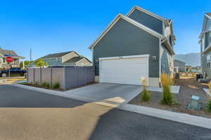 View of garage/back of the home