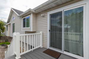 View of wooden deck