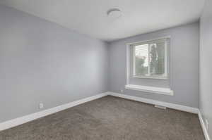 View of carpeted spare room