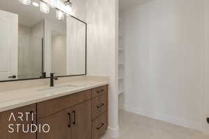 Bathroom featuring vanity