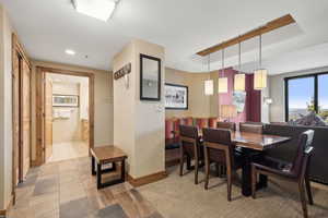 Dining room featuring light wood-type flooring