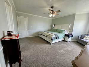 Huge master bedroom with a king-sized bed.