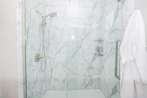 Bathroom featuring an enclosed shower