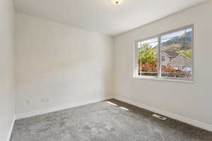 View of carpeted spare room