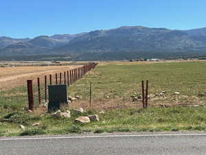 View of mountain feature with a rural view