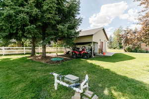 View of yard featuring a carport