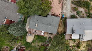 Birds eye view of property