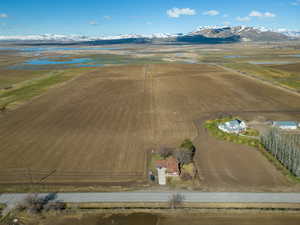 Bird's eye view with a rural view and a mountain view