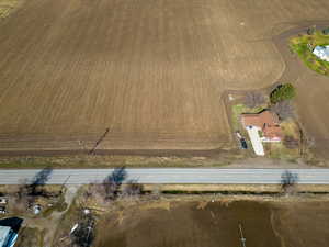 Aerial view with a rural view