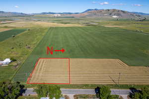 Bird's eye view featuring a mountain view and a rural view