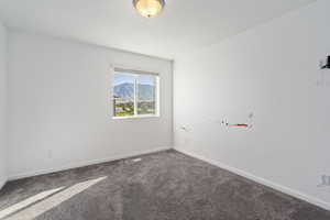 Empty room featuring carpet floors