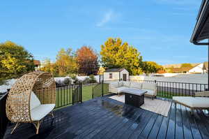 Spacious deck area