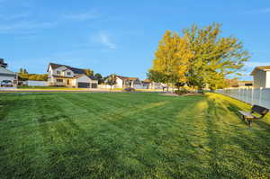 View of home from community green space across the street