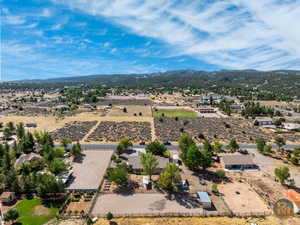 Aerial view featuring a mountain view