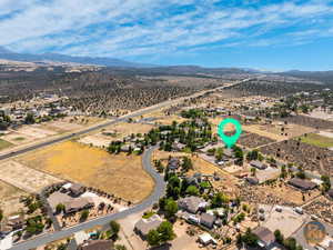 Bird's eye view featuring a mountain view