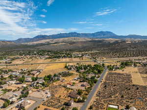 Bird's eye view featuring a mountain view