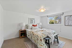 View of carpeted bedroom