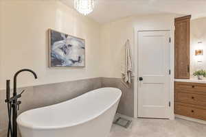 Primary bathroom with soaking tub