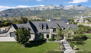 Exterior space with a mountain view