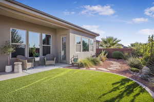 View of yard featuring a patio area