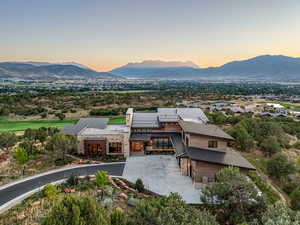 Exterior space with a mountain view